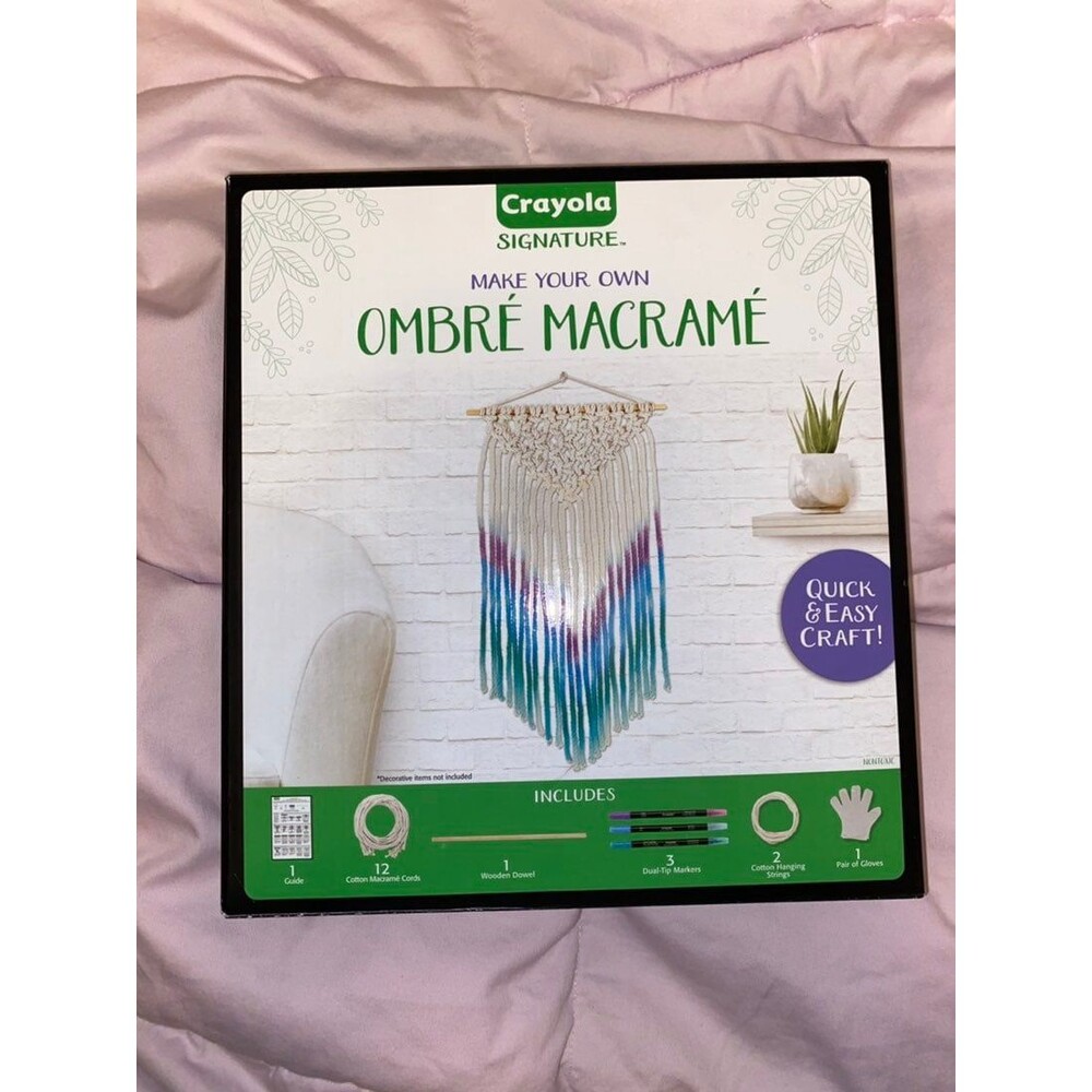 Crayola Make Your Own Ombre Macrame Kit Arts and Crafts Girl Gift Teen Tween